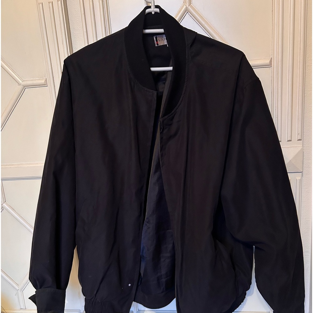 Black bomber jacket